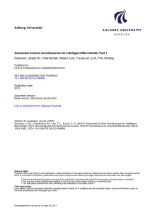 Advanced Control Architectures for Intelligent MicroGrids, Part I