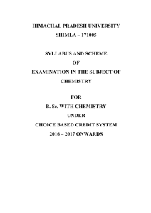BSC with Chemistry CBCS Syllabus 2016-17