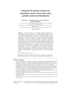 Enhanced 3D spatial resolution in quantitative phase