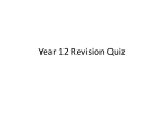 Year 12 Revision Quiz