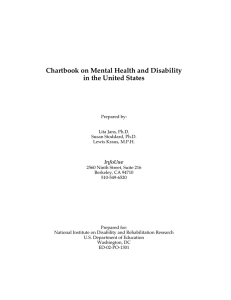 Chartbook on Mental Health and Disability in the United