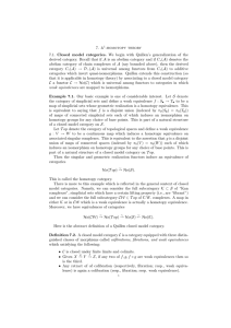 7. A1 -homotopy theory 7.1. Closed model categories. We begin with