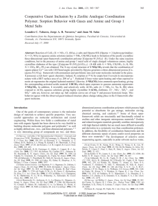 Cooperative Guest Inclusion by a Zeolite Analogue Coordination