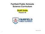 Physics 40 - Fairfield Public Schools