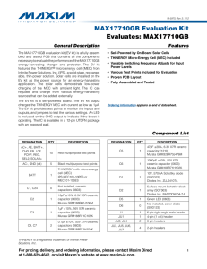 MAX17710GB Evaluation Kit Evaluates