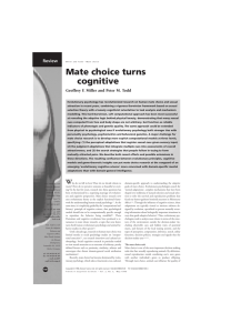 Mate choice turns cognitive