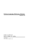 Python Language Reference Manual