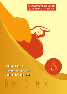 Shahada Confession of a Muslim