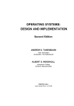 OPERATING SYSTEMS: DESIGN AND IMPLEMENTATION