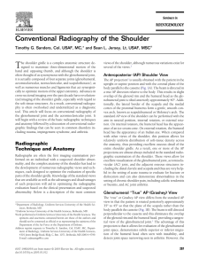 Conventional Radiography of the Shoulder