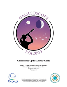 Galileoscope Optics Guide - Teaching with Telescopes