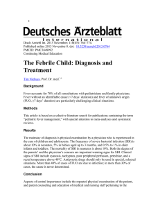 The Febrile Child Diagnosis and Treatment
