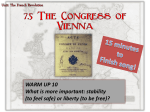 What was the goal of the Congress of Vienna?