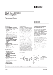 High Speed CMOS Optocouplers Technical Data H