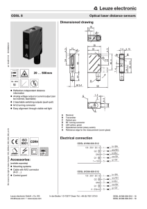 Accessories: Dimensioned drawing Electrical connection ODSL 8