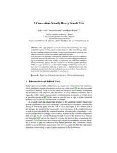 A Contention-Friendly Binary Search Tree