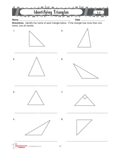 Identifying Triangles - The Mathematics Shed