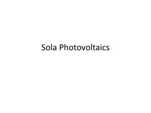 Sola Photovoltaics - IESL e