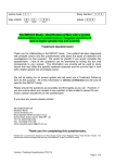 Questionnaire: Treatment - V4 27/01/12