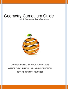 Geometry Curriculum Guide