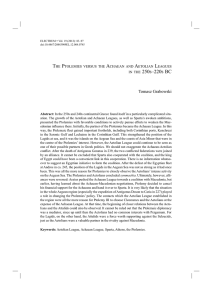 the ptolemies versus the achaean and aetolian leagues in the 250s