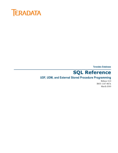 SQL Reference: UDF, UDM, and External Stored Procedure