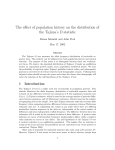 The effect of population history on the distribution of the Tajima`s D