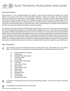 Plate Tectonics PuzzleMap User Guide