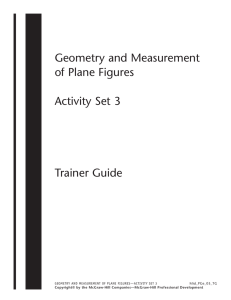Geometry and Measurement of Plane Figures Activity Set 3 Trainer