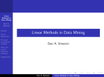 Linear Methods in Data Mining