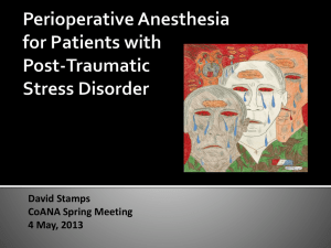 Presentation: Perioperative Anesthesia for Patients with Post