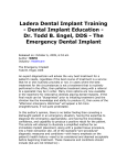 Ladera Dental Implant Training - Dental Implant Education
