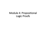 Module 4: Propositional Logic Proofs