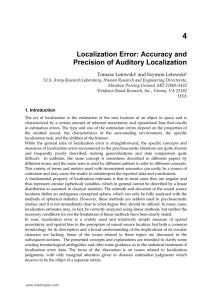 Localization Error: Accuracy and Precision of Auditory Localization