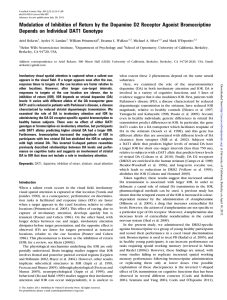 Modulation of Inhibition of Return by the Dopamine D2 Receptor