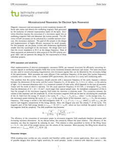 Microstructured Resonators for Electron Spin Resonance