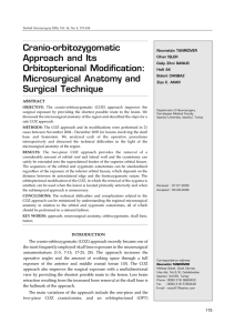 Cranio-orbitozygomatic Approach and Its Orbitopterional Modification