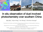 Heterogeneous photochemistry of polluted dust