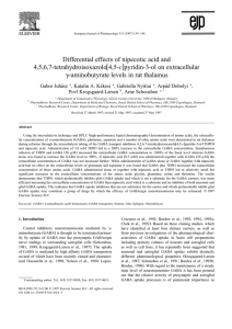 Differential effects of nipecotic acid and w x 4,5,6,7