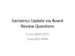 Geriatrics Update via Board Review Questions