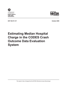 Estimating Median Hospital Charge in the CODES Crash Outcome