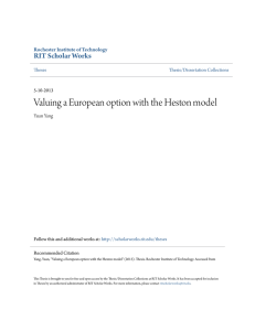 Valuing a European option with the Heston model
