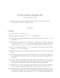 Putnam Training Problems 2005