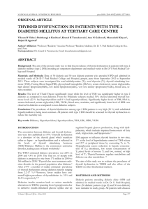 thyroid dysfunction in patients with type 2 diabetes mellitus at tertiary