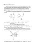 Torque on a Current Loop