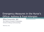 Asthma and Food Allergies in the School Setting