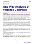 One-Way Analysis of Variance Contrasts
