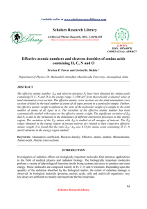 Effective atomic numbers and electron densities of amino