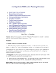 Nursing Home #1 Disaster Planning Document