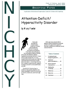 Attention-Deficit/ Hyperactivity Disorder